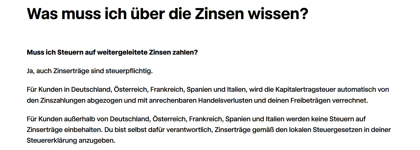 Sonderbedingungen Österreich